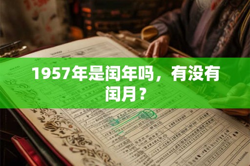 1957年是闰年吗，有没有闰月？