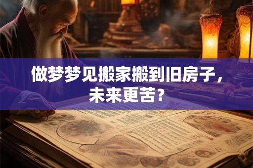 做梦梦见搬家搬到旧房子，未来更苦？