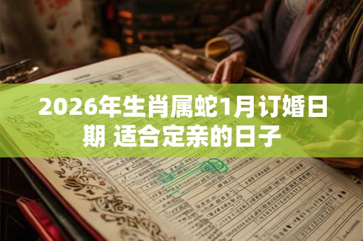 2026年生肖属蛇1月订婚日期 适合定亲的日子
