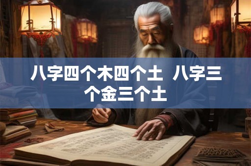 八字四个木四个土  八字三个金三个土
