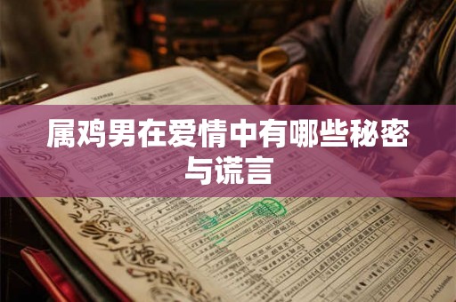 属鸡男在爱情中有哪些秘密与谎言 属鸡男在爱情中有哪些秘密与谎言