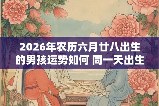 2026年农历六月廿八出生的男孩运势如何 同一天出生的名人