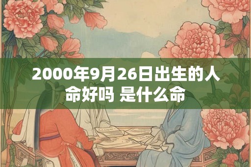2000年9月26日出生的人命好吗 是什么命