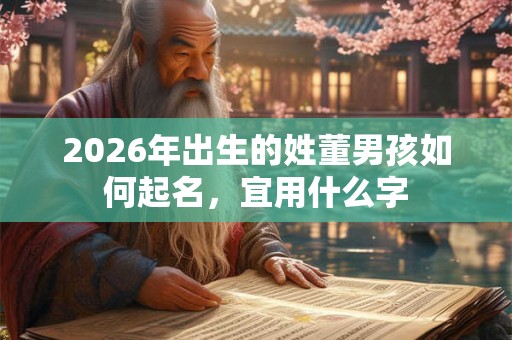 2026年出生的姓董男孩如何起名，宜用什么字