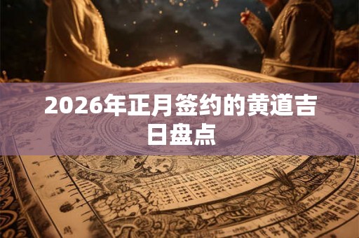 2026年正月签约的黄道吉日盘点