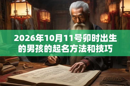 2026年10月11号卯时出生的男孩的起名方法和技巧 2026年10月11号卯时出生的男孩的起名方法和技巧