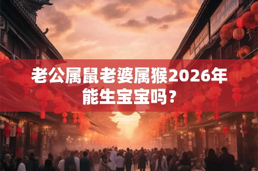 老公属鼠老婆属猴2026年能生宝宝吗？