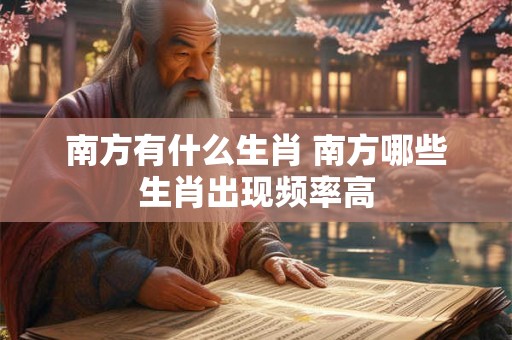 南方有什么生肖 南方哪些生肖出现频率高