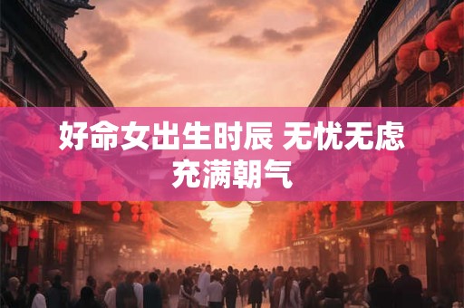 好命女出生时辰 无忧无虑充满朝气