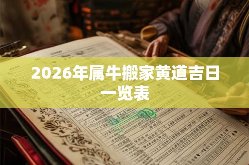 2026年属牛搬家黄道吉日一览表