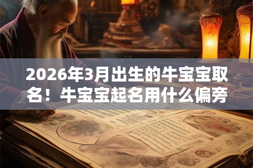 2026年3月出生的牛宝宝取名！牛宝宝起名用什么偏旁？