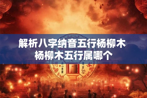 解析八字纳音五行杨柳木 杨柳木五行属哪个 解析八字纳音五行杨柳木 杨柳木五行属哪个