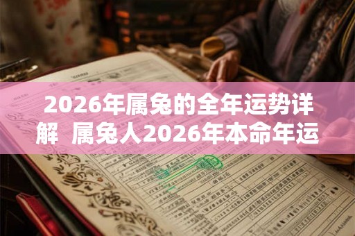 2026年属兔的全年运势详解  属兔人2026年本命年运势