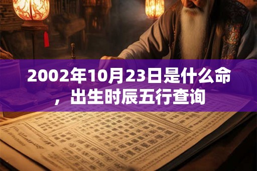 2002年10月23日是什么命,出生时辰五行查询 2002年10月23日是什么命,出生时辰五行查询