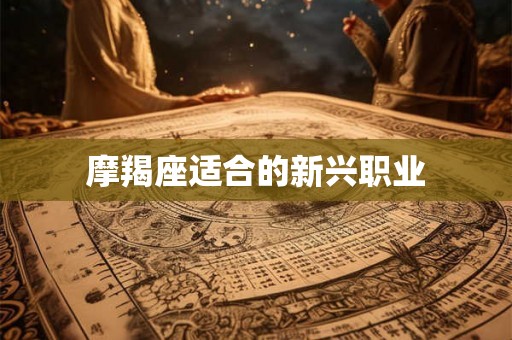 摩羯座适合的新兴职业