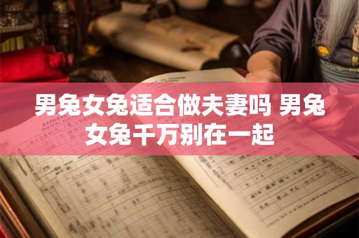 男兔女兔适合做夫妻吗 男兔女兔千万别在一起