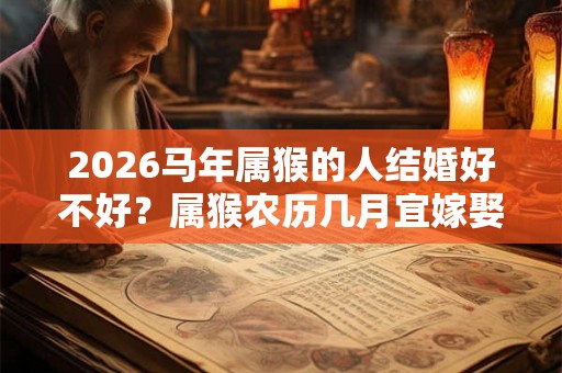 2026马年属猴的人结婚好不好?属猴农历几月宜嫁娶 2026马年属猴的人结婚好不好?属猴农历几月宜嫁娶