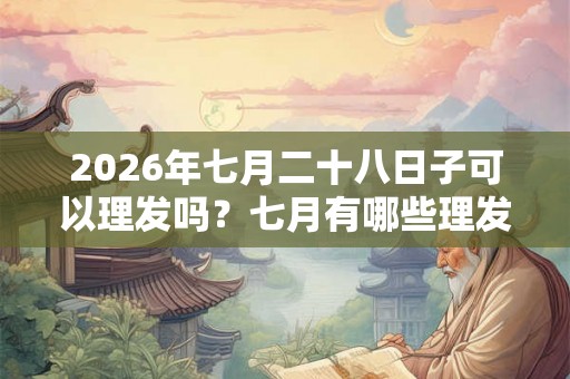 2026年七月二十八日子可以理发吗?七月有哪些理发吉日? 2026年七月二十八日子可以理发吗?七月有哪些理发吉日?