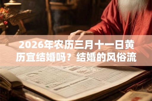 2026年农历三月十一日黄历宜结婚吗？结婚的风俗流程是什么？