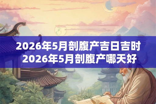 2026年5月剖腹产吉日吉时 2026年5月剖腹产哪天好 2026年5月剖腹产吉日吉时 2026年5月剖腹产哪天好