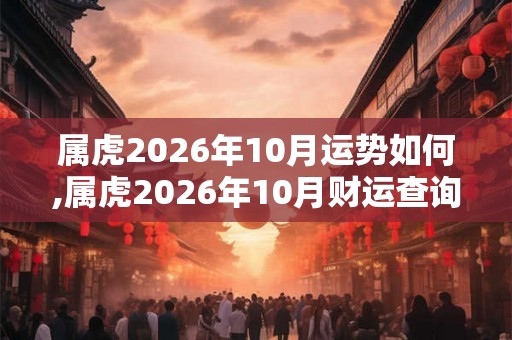 属虎2026年10月运势如何,属虎2026年10月财运查询 属虎2026年10月运势如何,属虎2026年10月财运查询