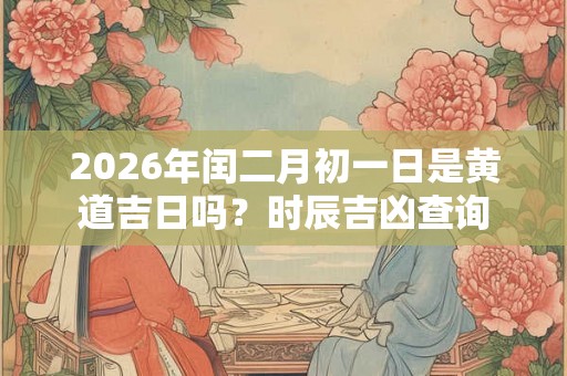 2026年闰二月初一日是黄道吉日吗？时辰吉凶查询