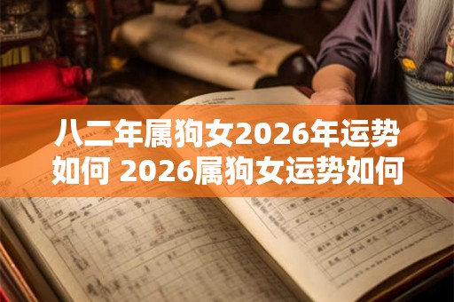 八二年属狗女2026年运势如何 2026属狗女运势如何