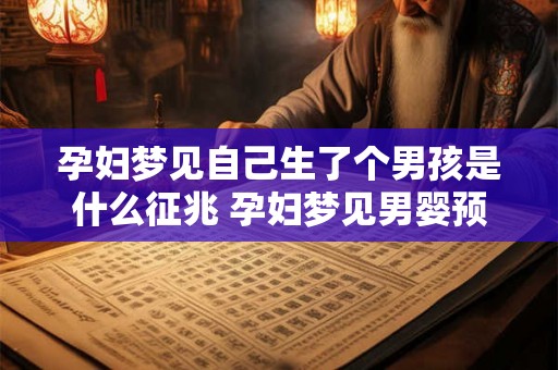 孕妇梦见自己生了个男孩是什么征兆 孕妇梦见男婴预示什么 孕妇梦见自己生了个男孩是什么征兆 孕妇梦见男婴预示什么