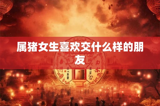 属猪女生喜欢交什么样的朋友