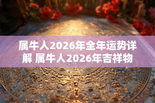 属牛人2026年全年运势详解 属牛人2026年吉祥物