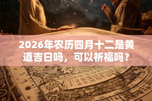 2026年农历四月十二是黄道吉日吗，可以祈福吗？