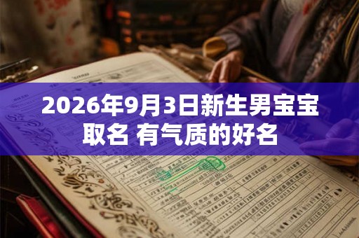 2026年9月3日新生男宝宝取名 有气质的好名