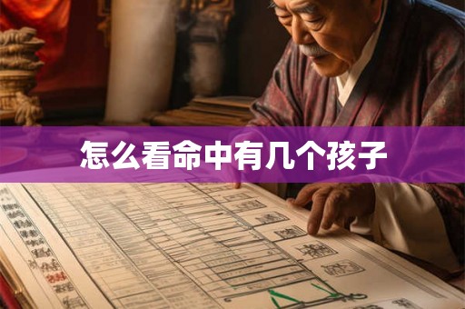 怎么看命中有几个孩子