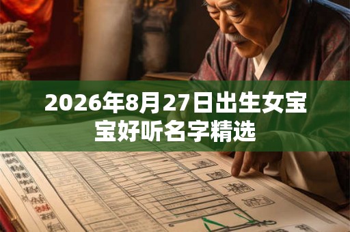 2026年8月27日出生女宝宝好听名字精选