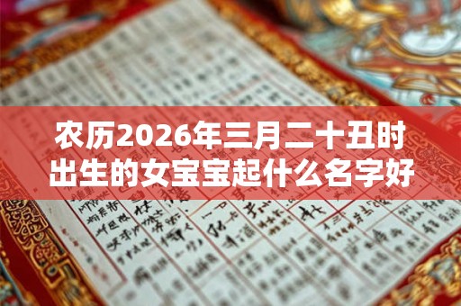 农历2026年三月二十丑时出生的女宝宝起什么名字好听,五行属什么 农历2026年三月二十丑时出生的女宝宝起什么名字好听,五行属什么
