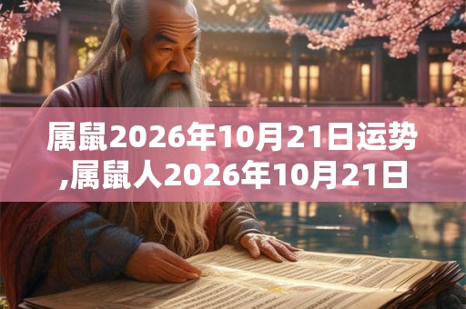 属鼠2026年10月21日运势,属鼠人2026年10月21日财运,生肖鼠2026年10月21日运势