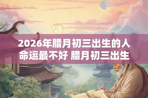 2026年腊月初三出生的人命运最不好 腊月初三出生的人什么运势 2026年腊月初三出生的人命运最不好 腊月初三出生的人什么运势