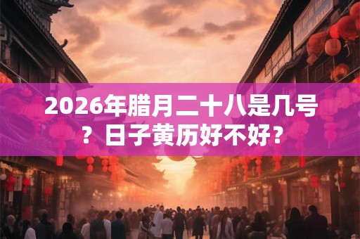 2026年腊月二十八是几号？日子黄历好不好？