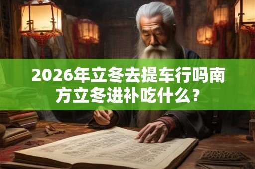 2026年立冬去提车行吗南方立冬进补吃什么？