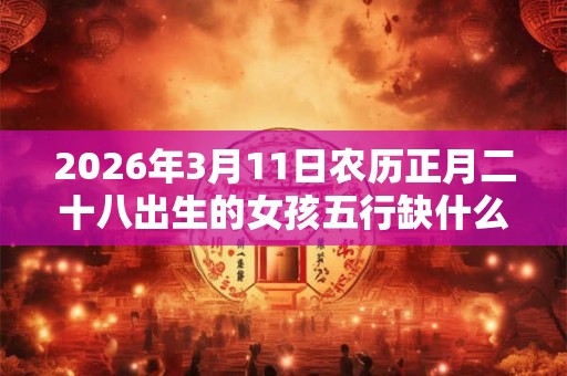 2026年3月11日农历正月二十八出生的女孩五行缺什么