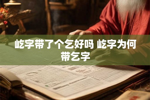 屹字带了个乞好吗 屹字为何带乞字