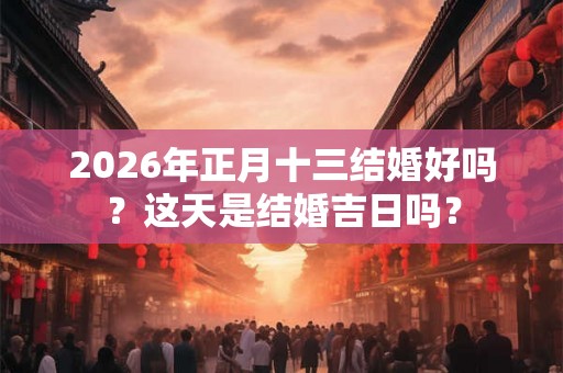 2026年正月十三结婚好吗？这天是结婚吉日吗？