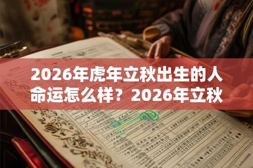 2026年虎年立秋出生的人命运怎么样？2026年立秋出生五行分析