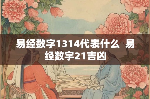 易经数字1314代表什么  易经数字21吉凶