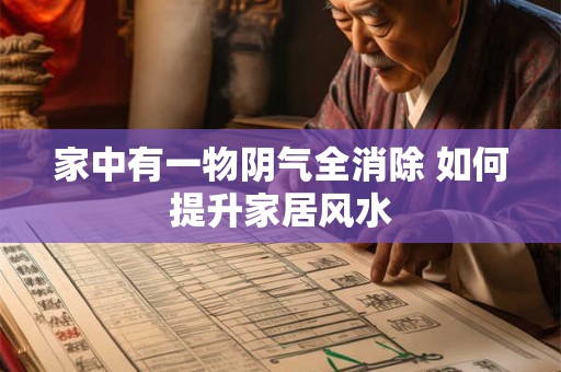 家中有一物阴气全消除 如何提升家居风水