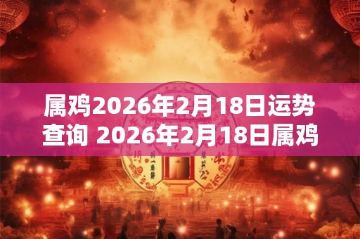 属鸡2026年2月18日运势查询 2026年2月18日属鸡运势分析