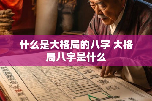 什么是大格局的八字 大格局八字是什么 什么是大格局的八字 大格局八字是什么