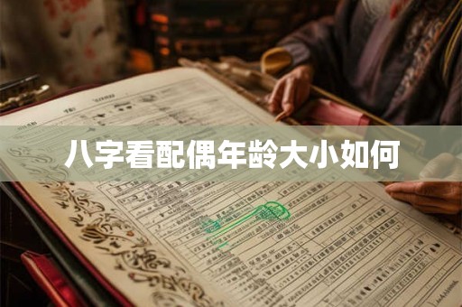 八字看配偶年龄大小如何
