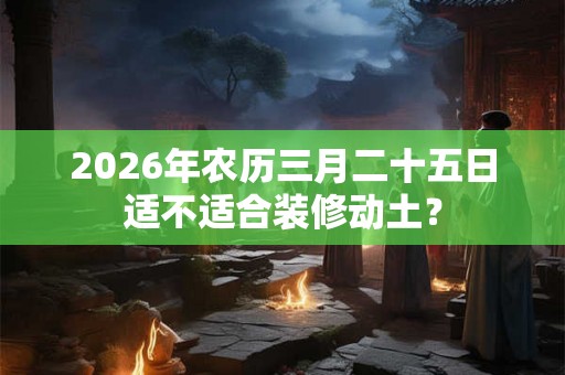 2026年农历三月二十五日适不适合装修动土? 2026年农历三月二十五日适不适合装修动土?