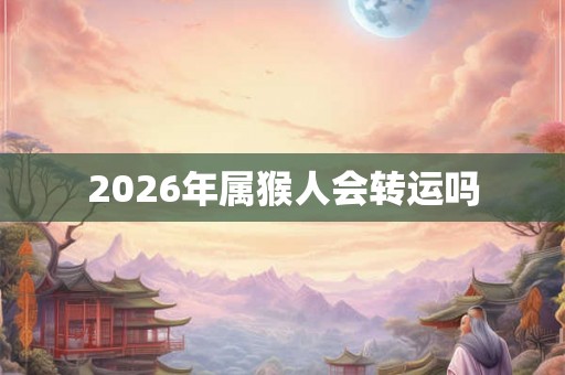 2026年属猴人会转运吗